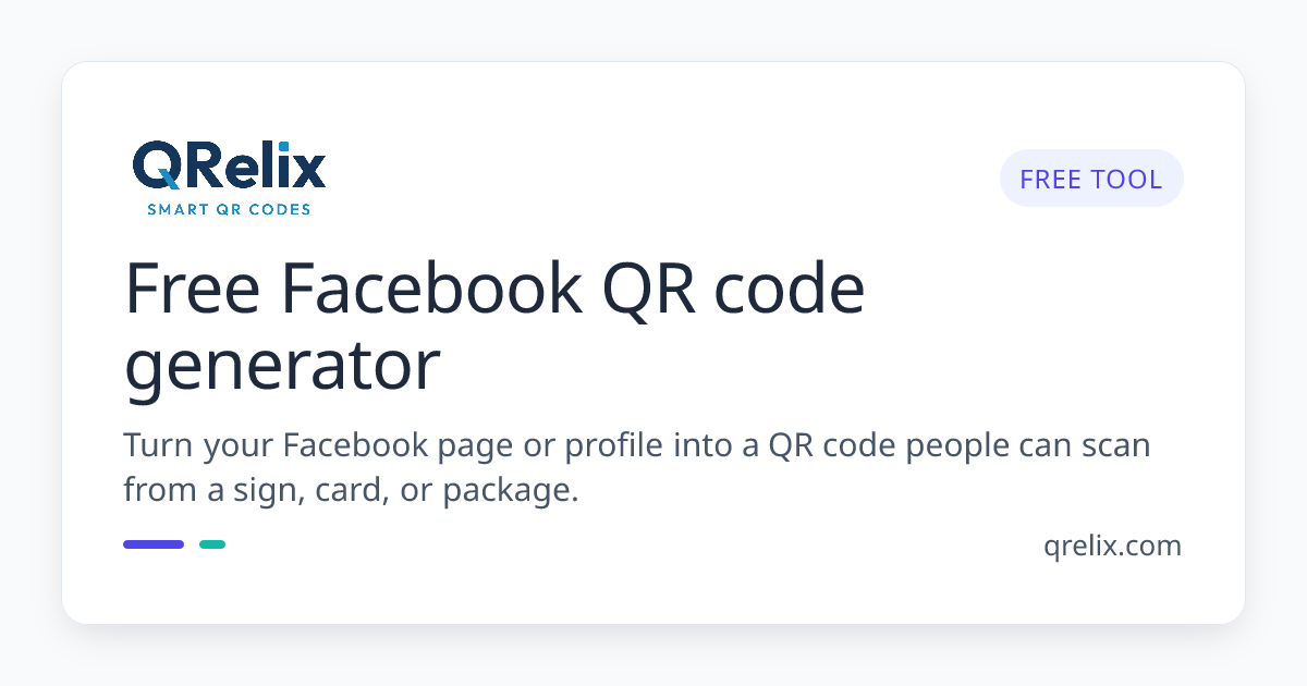 Free Facebook QR Code Generator: Page or Profile | QRelix